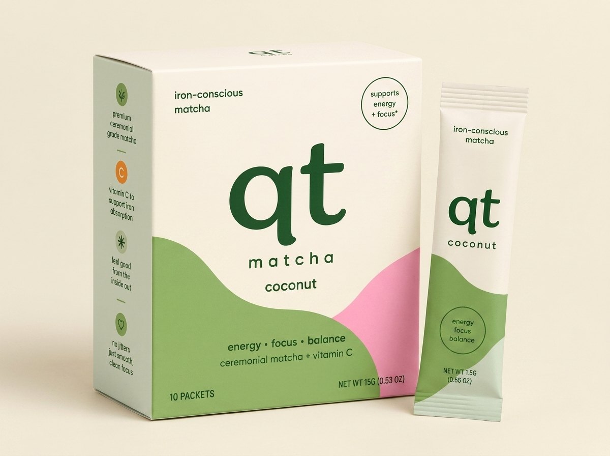 qt matcha coconut — 10 single-serve sticks