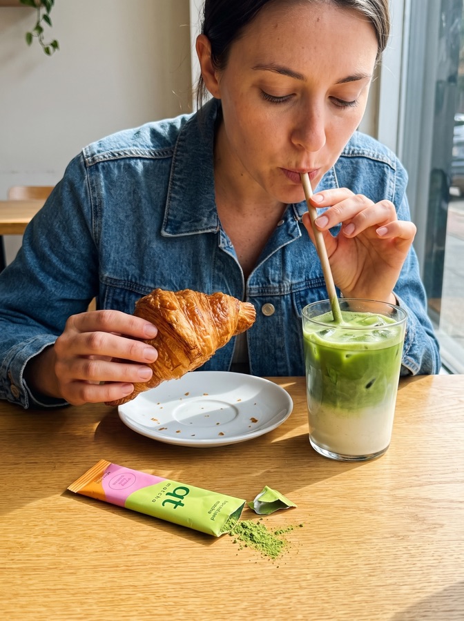 cafe lunch with qt matcha